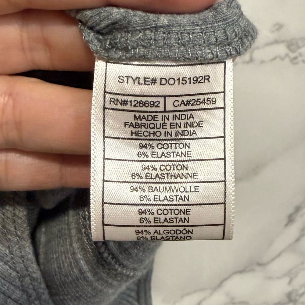 NEW Steve Madden Gray Ruched Fitted Ribbed Bodysuit Size M - Picture 6 of 8